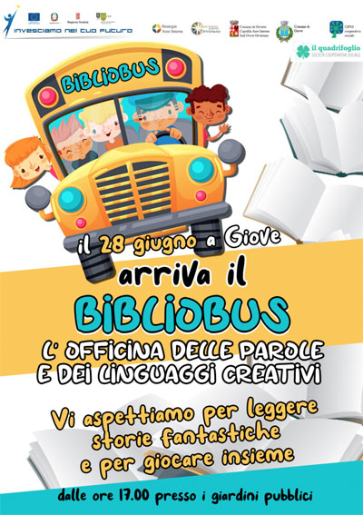 Il 28 giugno a Giove arriva IL BIBLIOBUS!