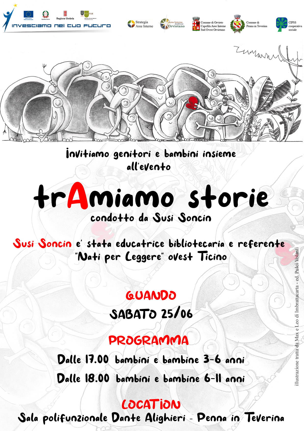 trAmiamo storie – 25 e 26 giugno ad Alviano, Guardea, Penna