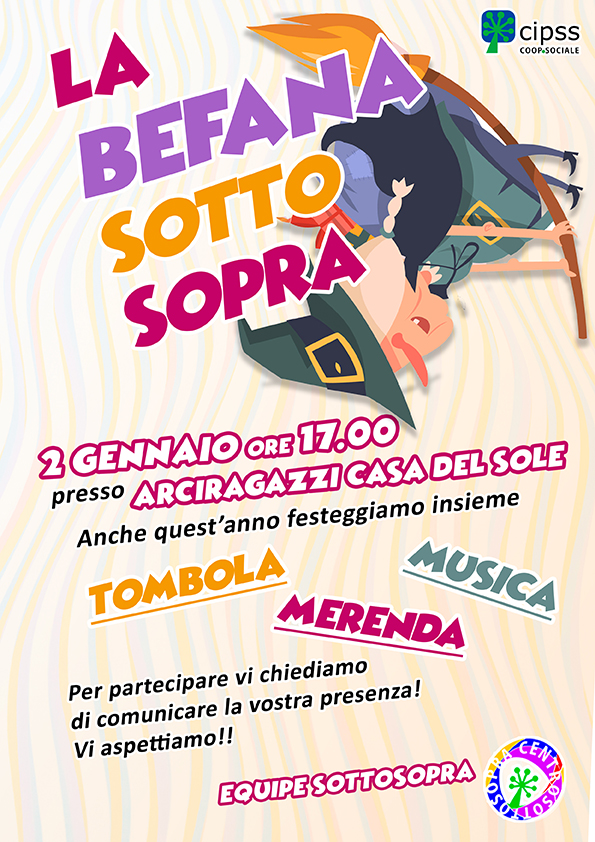 LA BEFANA SOTTOSOPRA arriva il 2 gennaio!