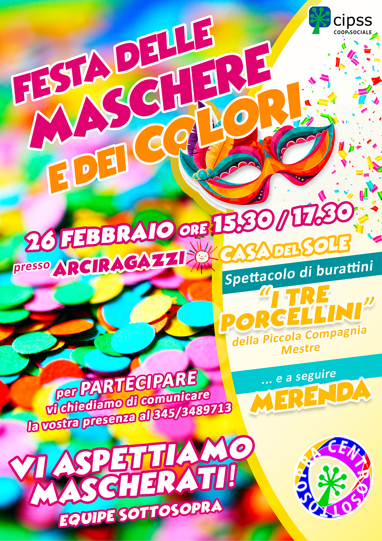 26 febbraio: un CARNEVALE (al) “Sottosopra”